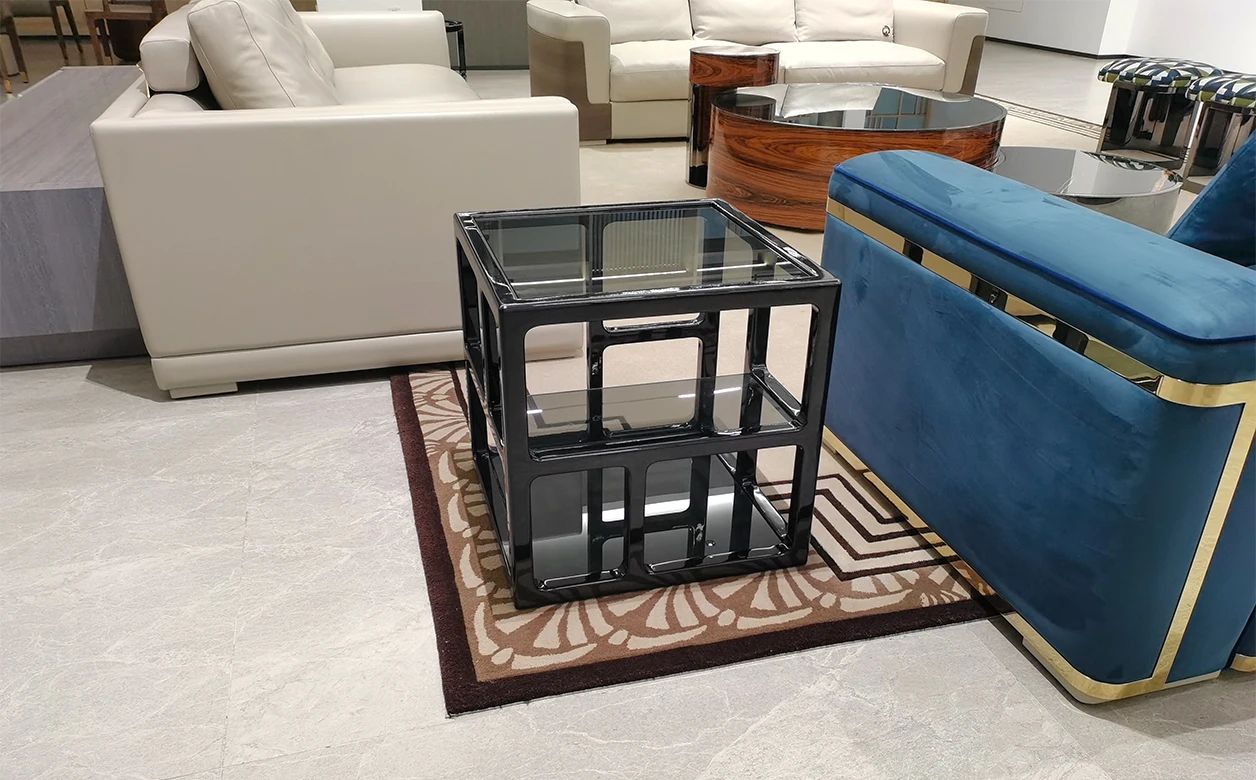 modern corner table with storage